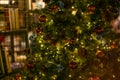 Colorful glass baubles and other decorations on a Christmas tree in London - 2 Royalty Free Stock Photo