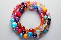 Colorful Glass Beads and Jewelry Findings in Delicate Circular Formation