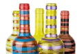 Colorful glass bottles Royalty Free Stock Photo