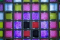 Colorful glass brick wall background Royalty Free Stock Photo