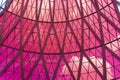 Colorful glass ceiling in the building Royalty Free Stock Photo