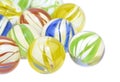 Colorful glass marbles, close up Royalty Free Stock Photo