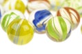Colorful glass marbles, close up Royalty Free Stock Photo