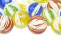 Colorful glass marbles, close up Royalty Free Stock Photo
