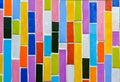 Colorful glass mosaic art,abstract wall background. Royalty Free Stock Photo