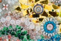 Colorful glass mosaic art and abstract wall Royalty Free Stock Photo