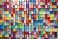 colorful glass mosaic tiles arranged in rainbow hues Royalty Free Stock Photo