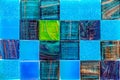 Colorful glass mosaic tiles Royalty Free Stock Photo