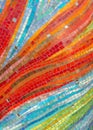 Colorful glass mosaic wall background Royalty Free Stock Photo