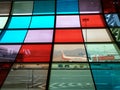 Colorful glass in shenzhen baoan international airport