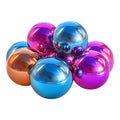 colorful glass spheres against transparent background Royalty Free Stock Photo
