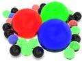 Colorful glass spheres Royalty Free Stock Photo