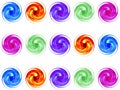 Colorful glass spiral