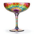 Colorful glass vase isolated on white background Royalty Free Stock Photo