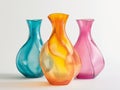 Colorful Glass Vases Collection Royalty Free Stock Photo