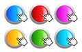 Colorful glass web buttons set Royalty Free Stock Photo