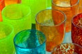 Colorful Glass-work cups background