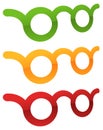 Colorful glasses vision, optician, optometry concept icon