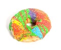 A colorful glazed donut Royalty Free Stock Photo