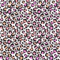 Glitter Leopard Pattern Design Background Royalty Free Stock Photo