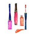 Colorful glosses open and closed tube collection Royalty Free Stock Photo