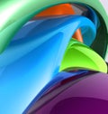 Colorful glossy abstract Royalty Free Stock Photo