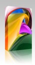 Colorful glossy abstract box package Royalty Free Stock Photo