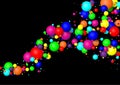 Colorful Glossy Balls Background. Falling Spheres. Abstract Candies. Royalty Free Stock Photo