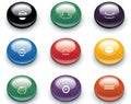 Colorful Glossy Buttons Interface Elements App Icons Web Design Royalty Free Stock Photo