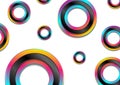 Colorful glossy circles abstract geometric background Royalty Free Stock Photo