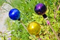 Colorful glossy glass globes