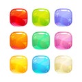 Colorful glossy jelly candies set. Royalty Free Stock Photo