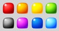 Colorful glossy shapes for game or web design. Royalty Free Stock Photo