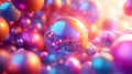Colorful Glossy Spheres Abstract Background Royalty Free Stock Photo