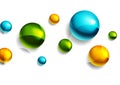 Colorful glossy spheres abstract concept modern background Royalty Free Stock Photo