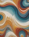 Colorful Glossy Wave Pattern, Generative AI