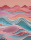 Colorful Glossy Wave Pattern, Generative AI