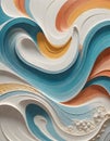 Colorful Glossy Wave Pattern, Generative AI