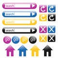 Colorful Glossy Web Buttons 2 Royalty Free Stock Photo