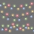 Garland, LED neon Christmas lights, glow lamp. Royalty Free Stock Photo