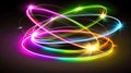 A colorful, glowing circle with a rainbow of colors Royalty Free Stock Photo