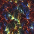 Colorful glowing fire. A glowing fire illustration. AI-Generated. Royalty Free Stock Photo