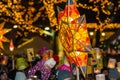 Colorful, glowing Lantern Procession, Nuremberg Royalty Free Stock Photo