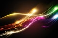 Colorful glowing lighttrail background, generative ai Royalty Free Stock Photo