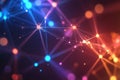 Glowing abstract technology background with vibrant digital connections Royalty Free Stock Photo