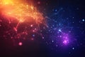 Glowing abstract technology background with vibrant digital connections Royalty Free Stock Photo
