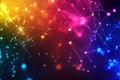 Glowing abstract technology background with vibrant digital connections Royalty Free Stock Photo
