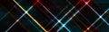 Colorful glowing neon lines abstract retro tech background