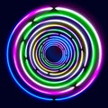 Colorful Glowing Rings - eps10 abstract background art Royalty Free Stock Photo