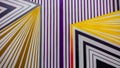 Colorful gold, purple, yellow, grey line pattern Royalty Free Stock Photo